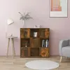 Image de vidaXL Bibliothèque Chêne fumé 90x30x90 cm Bois d'ingénierie