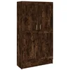 Image de Bibliothèque Chêne fumé 82,5x30,5x150 cm Bois d ingénierie