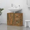 Image de vidaXL Armoire de lavabo Chêne fumé 63x30x54 cm Bois d'ingénierie