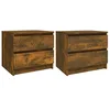 Image de Tables de chevet 2pcs Chêne fumé 50x39x43,5cm Bois d ingénierie