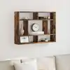 Image de vidaXL Étagère murale Chêne fumé 75x16x55 cm Bois d'ingénierie