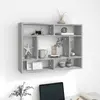 Image de vidaXL Étagère murale Sonoma gris 75x16x55 cm Bois d'ingénierie
