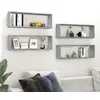 Image de vidaXL Étagères murales cubiques 4 pcs Sonoma gris 80x15x26,5 cm