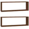Image de Étagères murales cubiques 2 pcs Chêne marron 80x15x26,5 cm