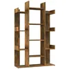Image de Bibliothèque Chêne fumé 86x25,5x140 cm Bois d ingénierie
