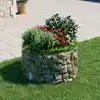 Image de vidaXL Poteau à gabion circulaire Acier galvanisé Ø100x50 cm