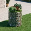 Image de vidaXL Poteau à gabion circulaire Acier galvanisé Ø100x100 cm