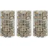 Image de vidaXL Lit surélevé à gabion circulaire 3 pcs Acier galvanisé Ø30x50cm