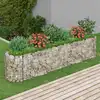 Image de vidaXL Lit surélevé à gabion Fer galvanisé 260x50x50 cm