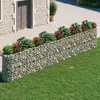 Image de vidaXL Lit surélevé à gabion Fer galvanisé 540x50x100 cm