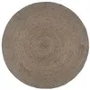 Image de Tapis fait à la main Jute Rond 210 cm Gris