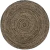 Image de vidaXL Tapis fait à la main Jute Noir et marron 180 cm