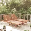 Image de vidaXL Chaises longues lot de 2 Bois d'acacia solide