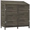 Image de vidaXL Remise de Jardin Abri de Jardin Hangar de Stockage Remise à Outils à Articles Ménagers Extérieur Anthracite 102x52x112 cm Bois de Sapin Solide
