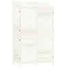 Image de vidaXL Abri de Jardin en Bois de Sapin Massif Blanc 102,1 x 52,1 x 174,5 cm