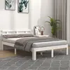 Image de vidaXL Cadre de lit sans matelas blanc bois massif 120x200 cm