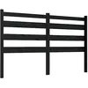 Image de vidaXL Tête de Lit Accessoire de Lit Double Meuble de Chambre à Coucher Tête de Cadre de Lit Intérieur Noir 126x4x100 cm Bois Massif de Pin