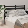 Image de vidaXL Tête de lit Noir 126x4x100 cm Bois massif de pin