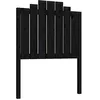 Image de Tête de lit Noir 81x4x110 cm Bois massif de pin