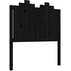 Image de Tête de lit Noir 96x4x110 cm Bois massif de pin