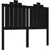 Image de vidaXL Tête de Lit Accessoire de Lit Double Meuble de Chambre à Coucher Tête de Cadre de Lit Intérieur Noir 126x4x110 cm Bois Massif de Pin