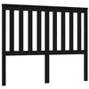 Image de vidaXL Tête de Lit Accessoire de Lit Double Meuble de Chambre à Coucher Tête de Cadre de Lit Intérieur Noir 146x6x101 cm Bois Massif de Pin