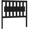 Image de vidaXL Tête de Lit Accessoire de Lit Meuble de Chambre à Coucher Tête de Cadre de Lit Simple Intérieur Noir 95,5x4x100 cm Bois Massif de Pin