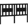 Image de vidaXL Tête de lit Noir 125,5x4x100 cm Bois Massif de pin