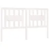 Image de vidaXL Tête de Lit Accessoire de Lit Double Tête de Cadre de Lit Meuble de Chambre à Coucher Intérieur Blanc 146x4x100 cm Bois Massif de Pin