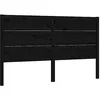 Image de vidaXL Tête de Lit Accessoire de Lit Double Tête de Cadre de Lit Meuble de Chambre à Coucher Intérieur Noir 206x4x100 cm Bois Massif de Pin