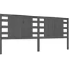 Image de vidaXL Tête de Lit Accessoire de Lit Double Tête de Cadre de Lit Meuble de Chambre à Coucher Intérieur Gris 166x4x100 cm Bois Massif de Pin