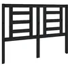 Image de vidaXL Tête de Lit Accessoire de Lit Double Tête de Cadre de Lit Meuble de Chambre à Coucher Intérieur Noir 126x4x100 cm Bois Massif de Pin