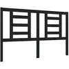 Image de vidaXL Tête de Lit Accessoire de Lit Double Tête de Cadre de Lit Meuble de Chambre à Coucher Intérieur Noir 146x4x100 cm Bois Massif de Pin