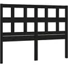 Image de vidaXL Tête de Lit Meuble de Chambre à Coucher Accessoire de Lit Double Tête de Cadre de Lit Intérieur Noir 125,5x4x100 cm Bois Massif de Pin