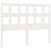 Image de Tête de lit Blanc 185,5x4x100 cm Bois massif de pin