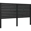 Image de vidaXL Tête de Lit Meuble de Chambre à Coucher Accessoire de Lit Double Tête de Cadre de Lit Intérieur Noir 166x4x100 cm Bois Massif de Pin