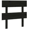 Image de vidaXL Tête de Lit Meuble de Chambre à Coucher Accessoire de Lit Simple Tête de Cadre de Lit Intérieur Noir 103,5x3x81 cm Bois Massif de Pin