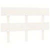 Image de Tête de lit Blanc 124x3x81 cm Bois massif de pin