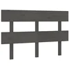 Image de vidaXL Tête de Lit Meuble de Chambre à Coucher Accessoire de Lit Double Tête de Cadre de Lit Intérieur Gris 124x3x81 cm Bois Massif de Pin