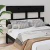 Image de vidaXL Tête de lit Noir 124x3x81 cm Bois massif de pin
