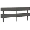 Image de vidaXL Tête de Lit Meuble de Chambre à Coucher Accessoire de Lit Double Tête de Cadre de Lit Intérieur Gris 204x3x81 cm Bois Massif de Pin