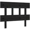 Image de Tête de lit Noir 93,5x3x81 cm Bois massif de pin