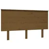 Image de vidaXL Tête de Lit Meuble de Chambre à Coucher Tête de Cadre de Lit Accessoire de Lit Double Intérieur Marron Miel 139x6x82,5 cm Bois Massif de Pin