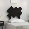 Image de vidaXL Tête de lit Noir 72,5x3x81 cm Bois massif de pin