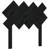 Image de Tête de lit Noir 92x3x81 cm Bois massif de pin