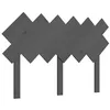 Image de vidaXL Tête de Lit Meuble de Chambre à Coucher Tête de Cadre de Lit Accessoire de Lit Double Intérieur Gris 122,5x3x80,5 cm Bois Massif de Pin