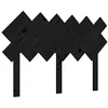 Image de vidaXL Tête de Lit Meuble de Chambre à Coucher Tête de Cadre de Lit Accessoire de Lit Double Intérieur Noir 122,5x3x80,5 cm Bois Massif de Pin