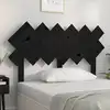 Image de vidaXL Tête de lit Noir 122,5x3x80,5 cm Bois massif de pin