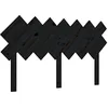 Image de vidaXL Tête de Lit Meuble de Chambre à Coucher Tête de Cadre de Lit Accessoire de Lit Double Intérieur Noir 141x3x80,5 cm Bois Massif de Pin