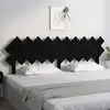 Image de vidaXL Tête de lit Noir 196x3x80,5 cm Bois massif de pin